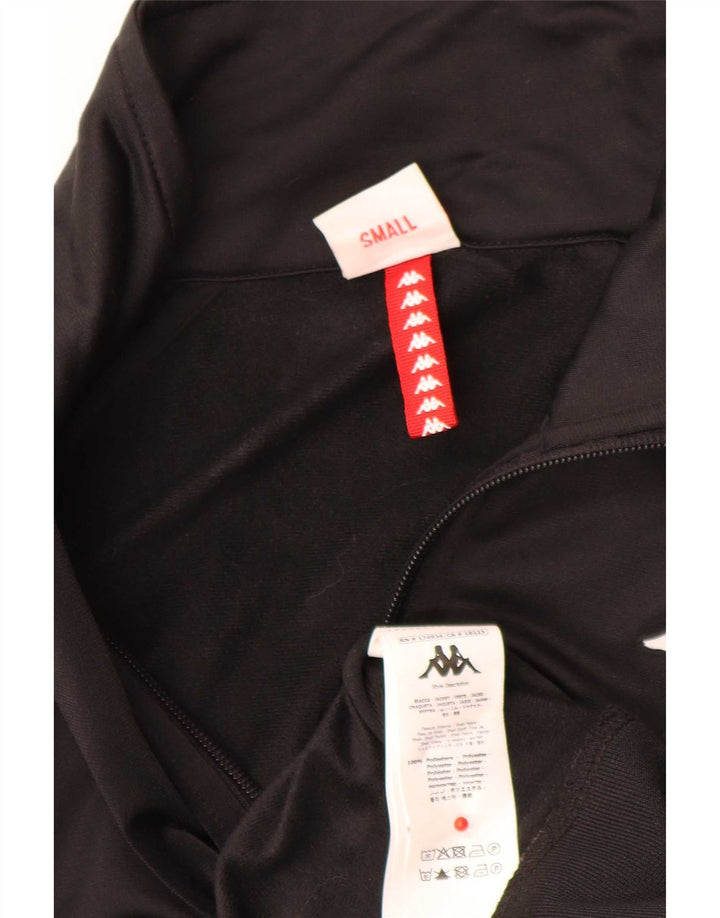 Kappa Mens Graphic Tracksuit Top Jacket Small Black Colourblock Polyester