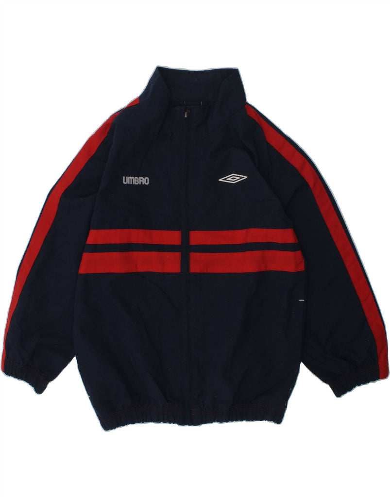 UMBRO Boys Tracksuit Top Jacket 5-6 Years Navy Blue Polyester | Vintage Umbro | Thrift | Second-Hand Umbro | Used Clothing | Messina Hembry 