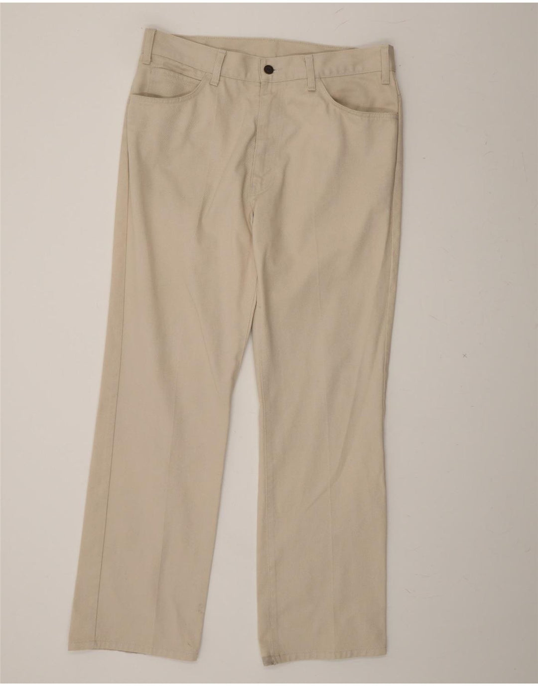 LEVI'S Mens Straight Casual Trousers W34 L31 Beige Cotton Vintage Levi's and Second-Hand Levi's from Messina Hembry 