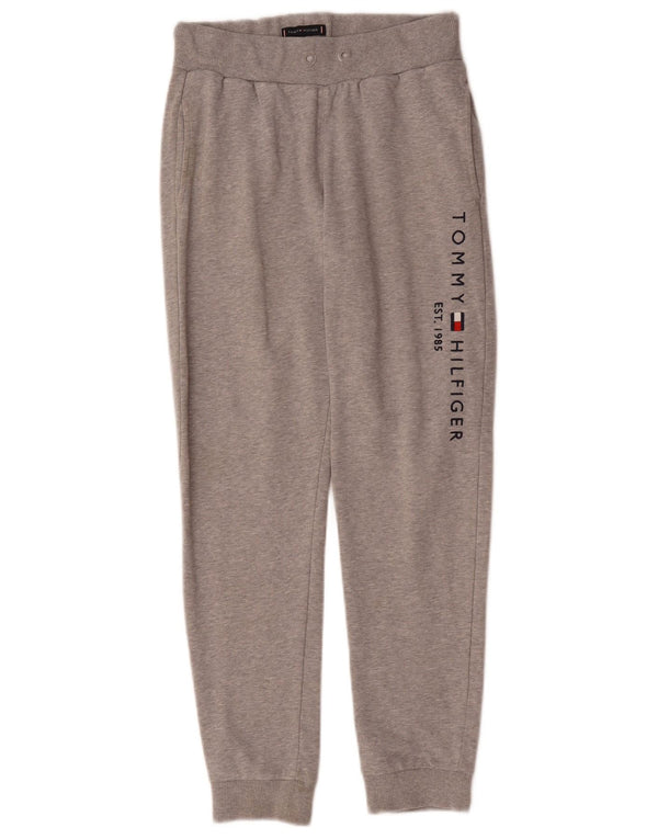 Tommy Hilfiger Boys Tracksuit Trousers Joggers 11-12 Years Grey Flecked