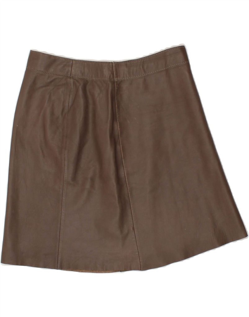 MARCCAIN Womens Leather Skirt W30 Medium Brown Leather Vintage Marccain and Second-Hand Marccain from Messina Hembry 