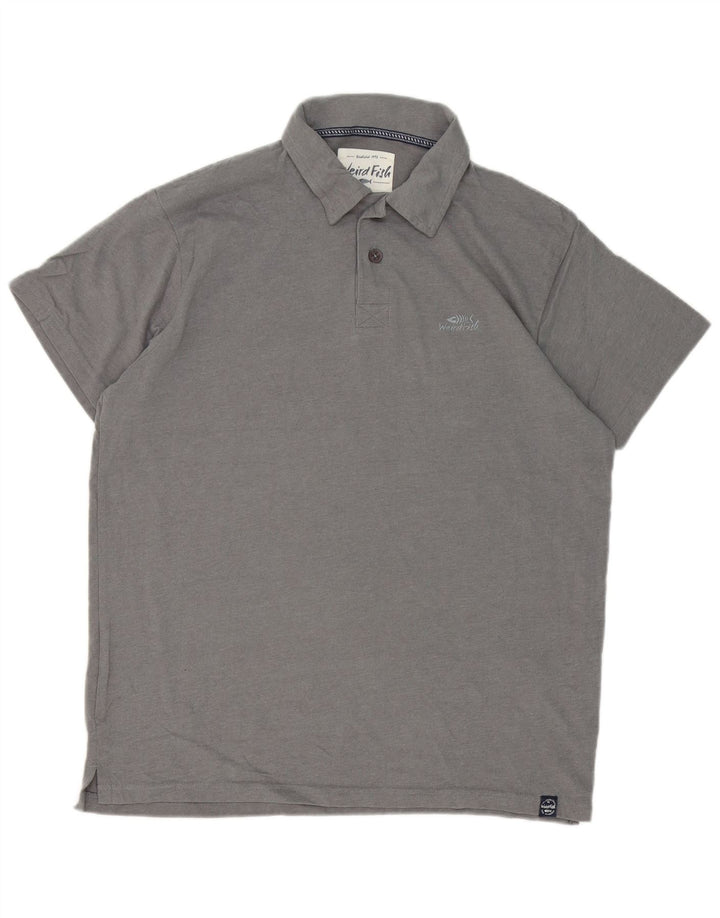 Weird Fish Mens Polo Shirt Medium Grey Cotton