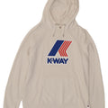 K-Way Mens Graphic Hoodie Jumper Medium White