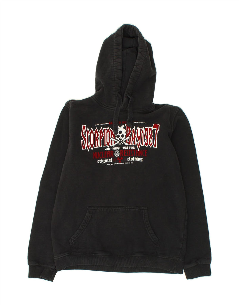 SCORPION BAY Boys Graphic Hoodie Jumper 11-12 Years 2XL Black Cotton | Vintage Scorpion Bay | Thrift | Second-Hand Scorpion Bay | Used Clothing | Messina Hembry 