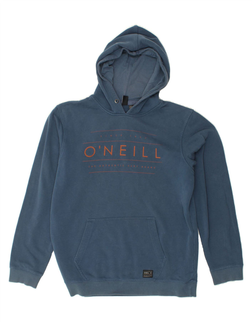 O'NEILL Mens Graphic Hoodie Jumper Medium Navy Blue Cotton Vintage O'Neill and Second-Hand O'Neill from Messina Hembry 