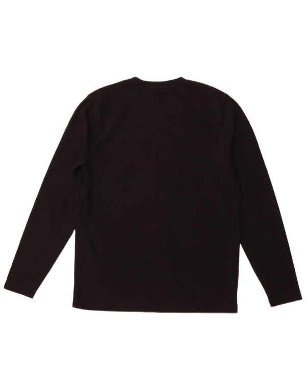 HOLLISTER Mens Graphic Top Long Sleeve Medium Black