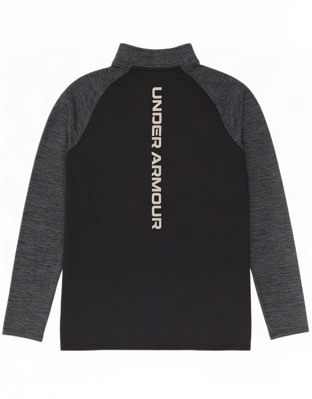 Under Armour Mens Zip Neck Pullover Tracksuit Top Small Black Colourblock