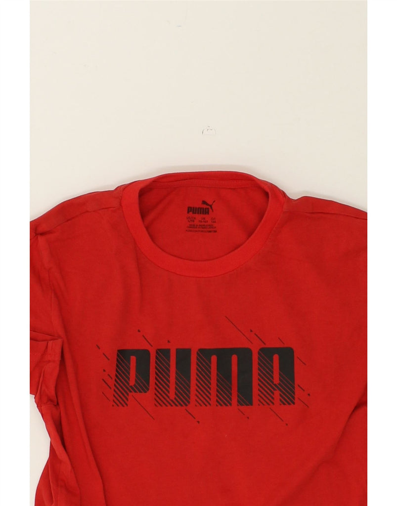 PUMA Boys Graphic T-Shirt Top 13-14 Years Red | Vintage Puma | Thrift | Second-Hand Puma | Used Clothing | Messina Hembry 