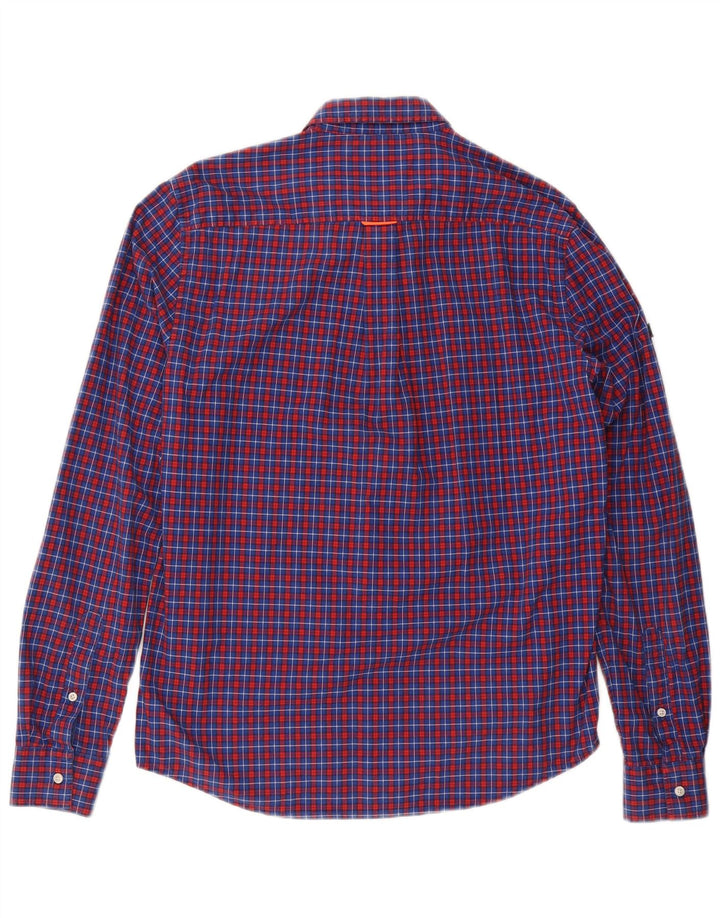 SUPERDRY Mens Shirt Medium Blue Check Cotton