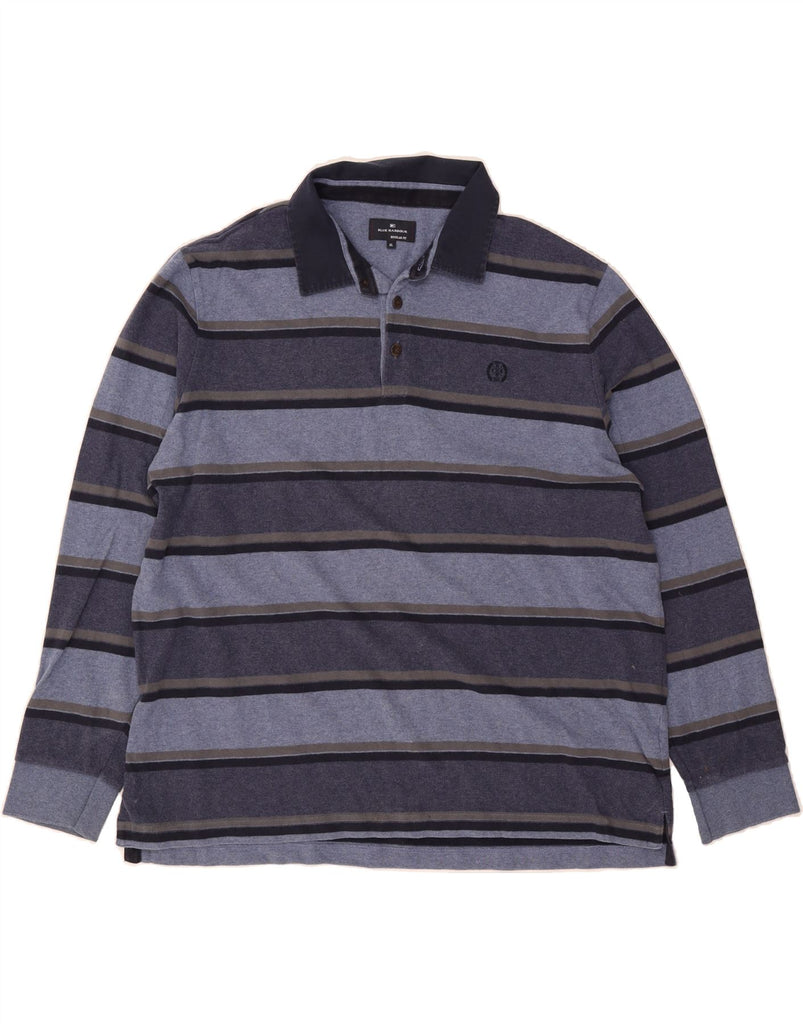 MARKS & SPENCER Mens Blue Harbour Regular Fit Rugby Polo Shirt XL Blue Vintage Marks & Spencer and Second-Hand Marks & Spencer from Messina Hembry 