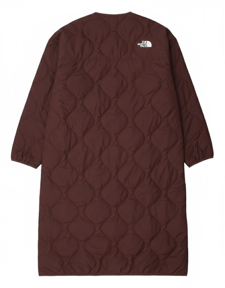 The North Face Womens Oversized Quilted Overcoat UK 14 Medium Brown