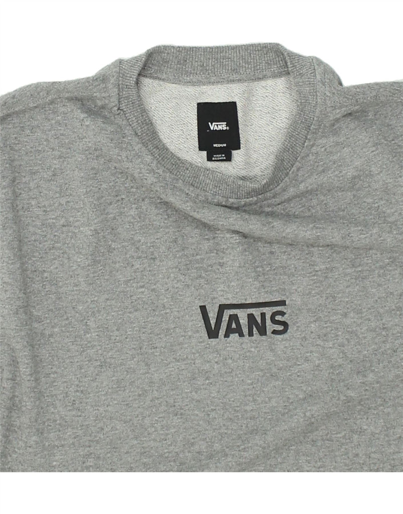 VANS Mens Graphic Sweatshirt Jumper Medium Grey Cotton | Vintage Vans | Thrift | Second-Hand Vans | Used Clothing | Messina Hembry 