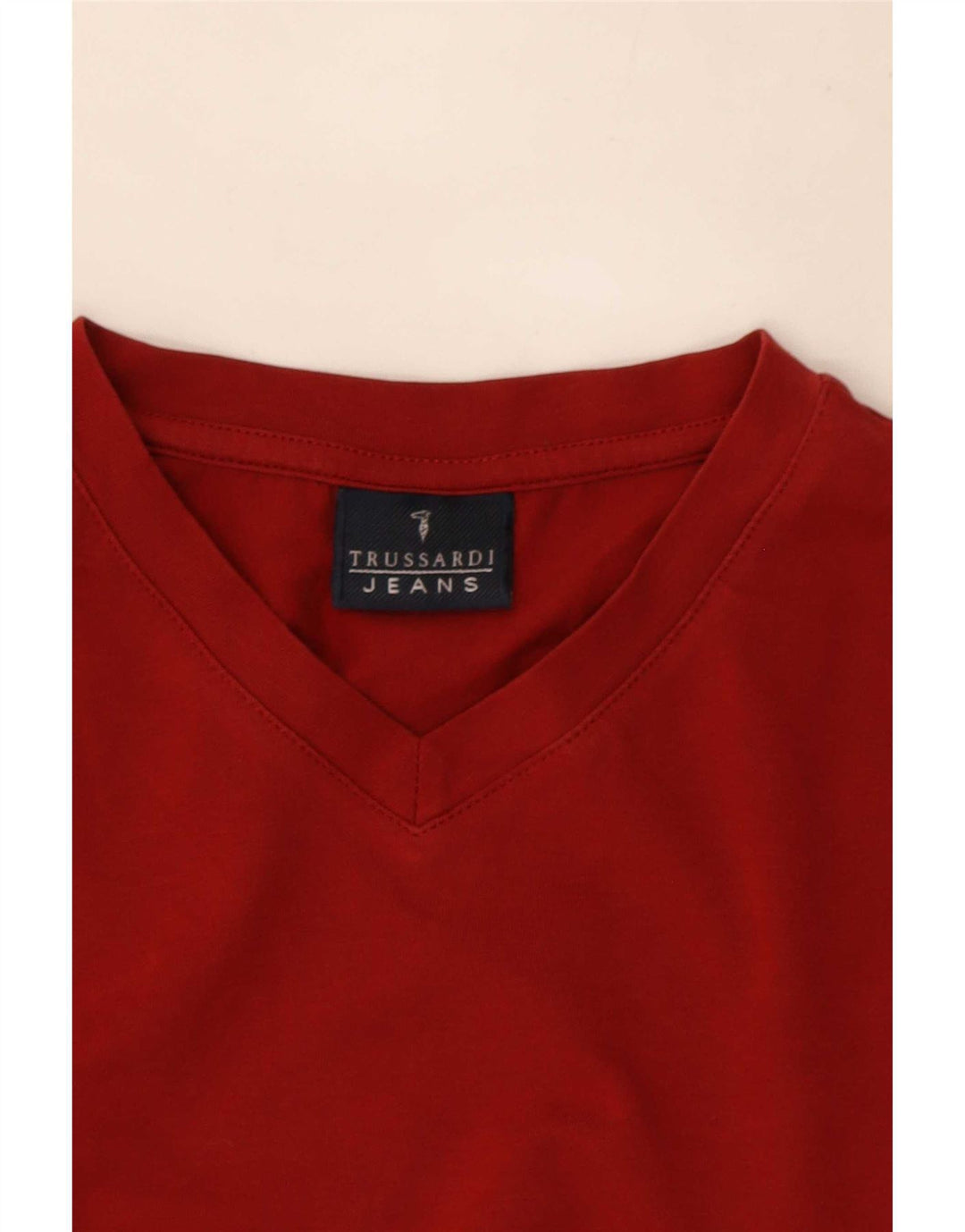 Trussardi Jeans Mens T-Shirt Top Medium Red