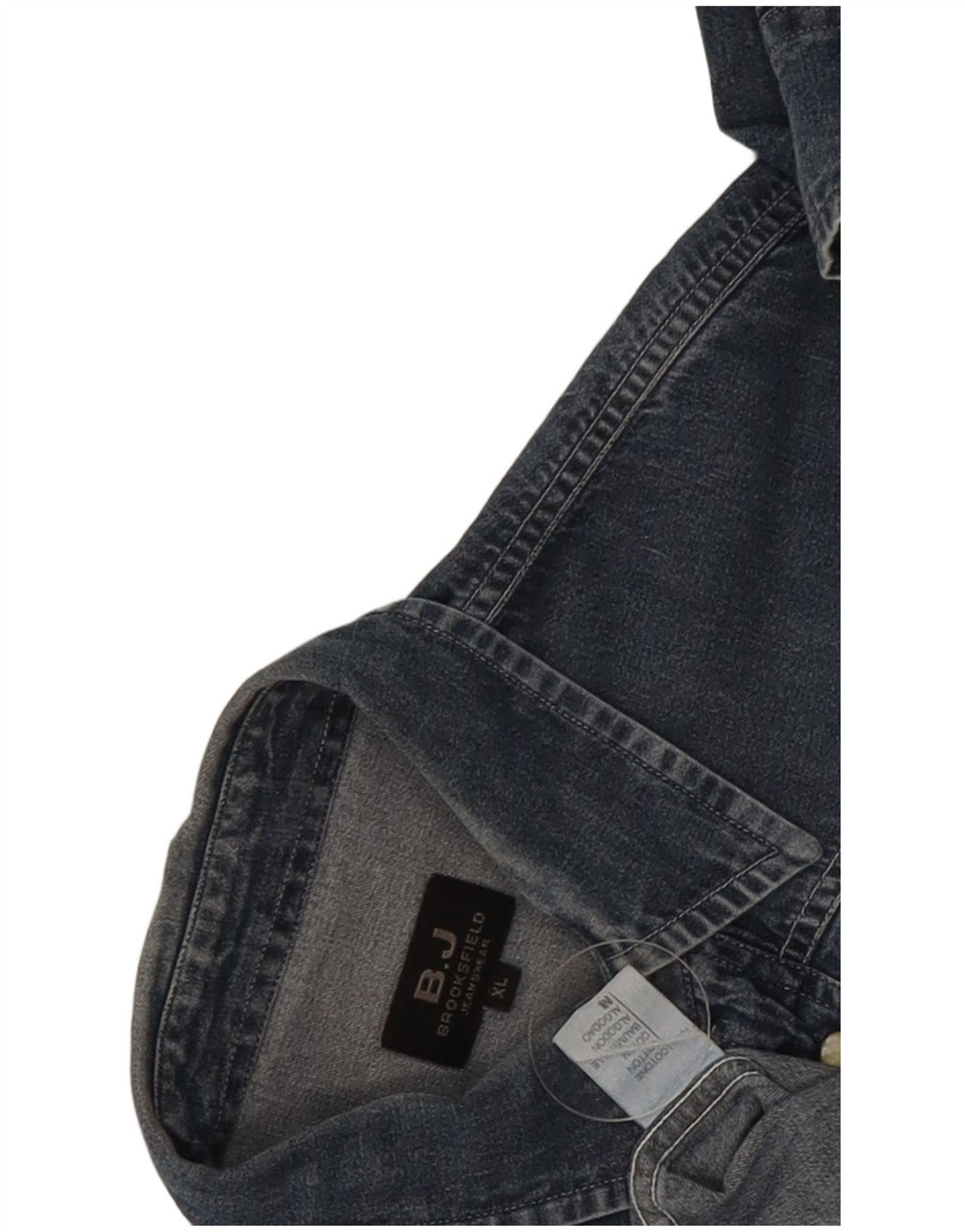 Brooksfield Mens Denim Shirt XL Blue Cotton