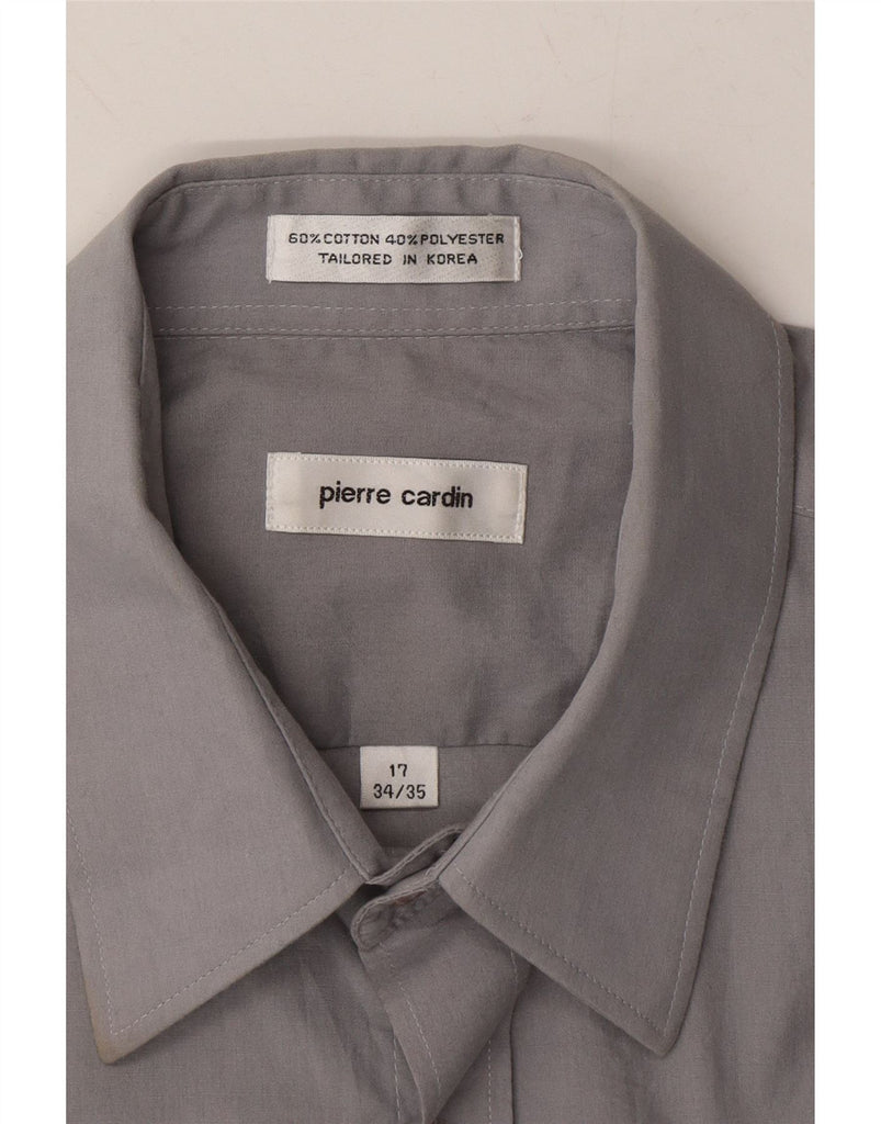 PIERRE CARDIN Mens Shirt Size 17 XL Grey Cotton Vintage Pierre Cardin and Second-Hand Pierre Cardin from Messina Hembry 