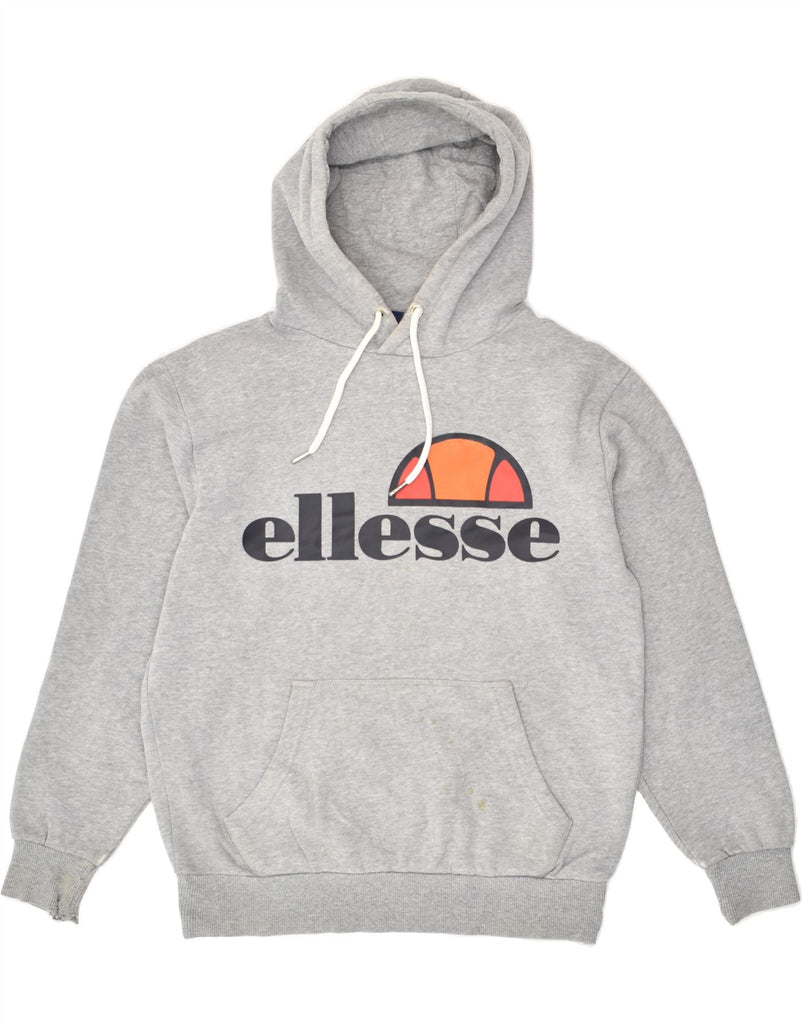 ELLESSE Mens Graphic Hoodie Jumper Small Grey Cotton | Vintage Ellesse | Thrift | Second-Hand Ellesse | Used Clothing | Messina Hembry 