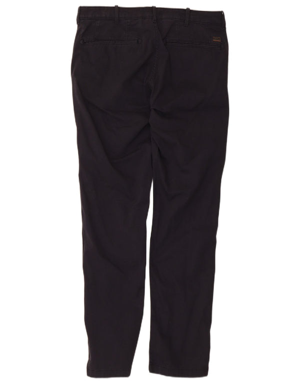 Wrangler Mens Slim Chino Trousers W32 L32 Navy Blue Cotton