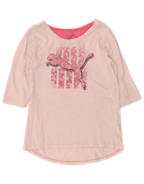 Puma Womens Graphic Top 3/4 Sleeve UK 18 XL Pink Cotton