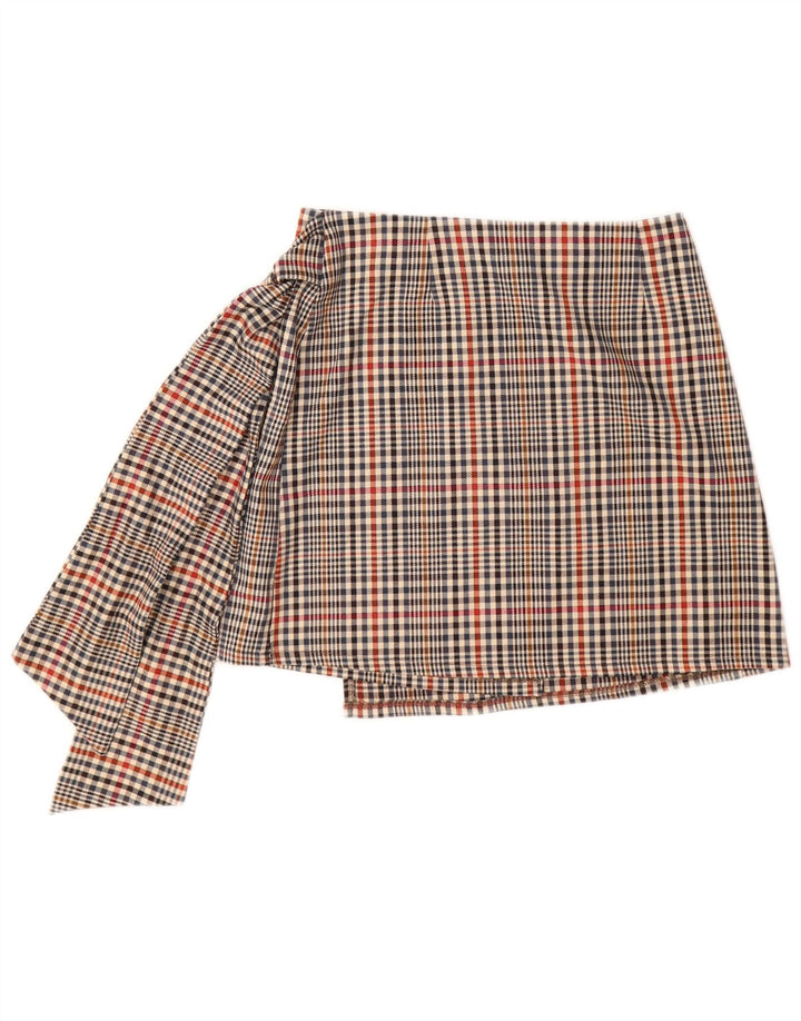 HAVEONE Womens Wrap Skirt Medium W28 Multicoloured Check Polyester