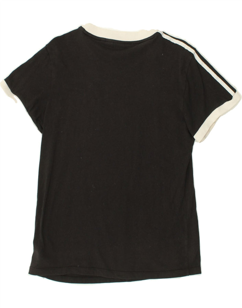 ADIDAS Womens T-Shirt Top UK 10 Small Black Cotton | Vintage Adidas | Thrift | Second-Hand Adidas | Used Clothing | Messina Hembry 