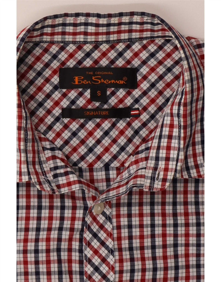Ben Sherman Mens Signature Short Sleeve Shirt Small Multicoloured Check