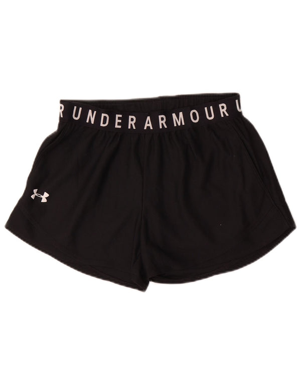 Under Armour Womens Graphic Sport Shorts UK 10 Small Black Polyester Sports