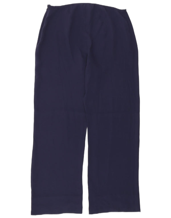Luisa Spagnoli Womens Straight Casual Trousers IT 48 XL W32 L31 Navy Blue