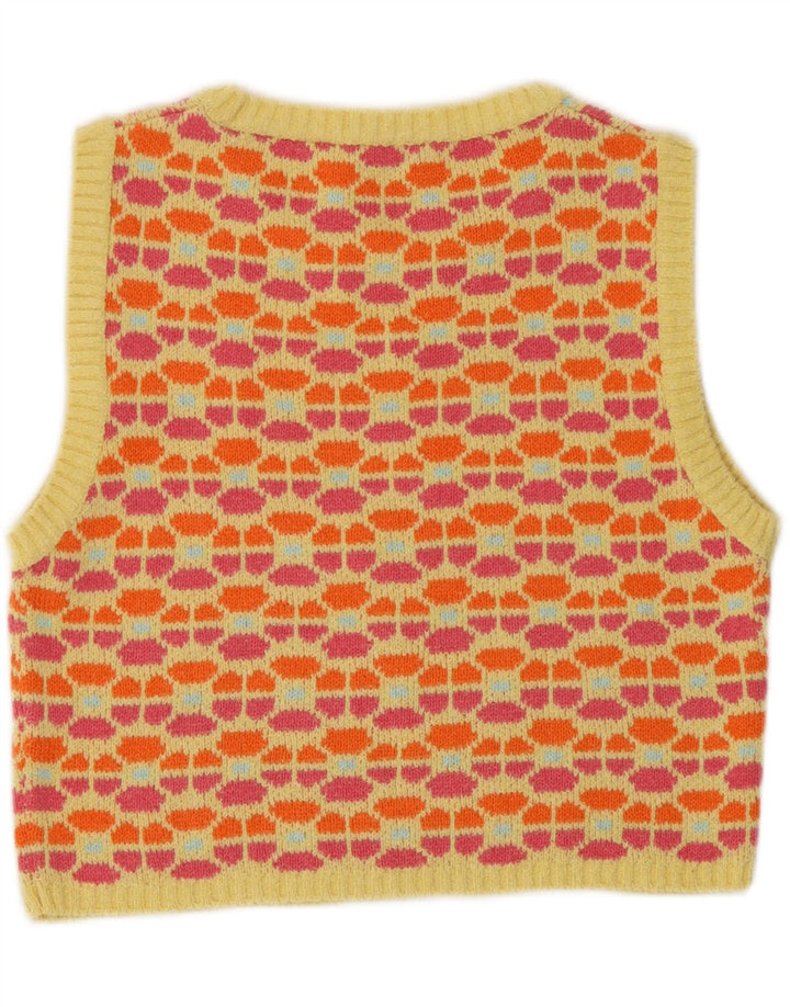 Zara Womens Crop Vest Tank Top UK 10 Small Multicoloured Geometric