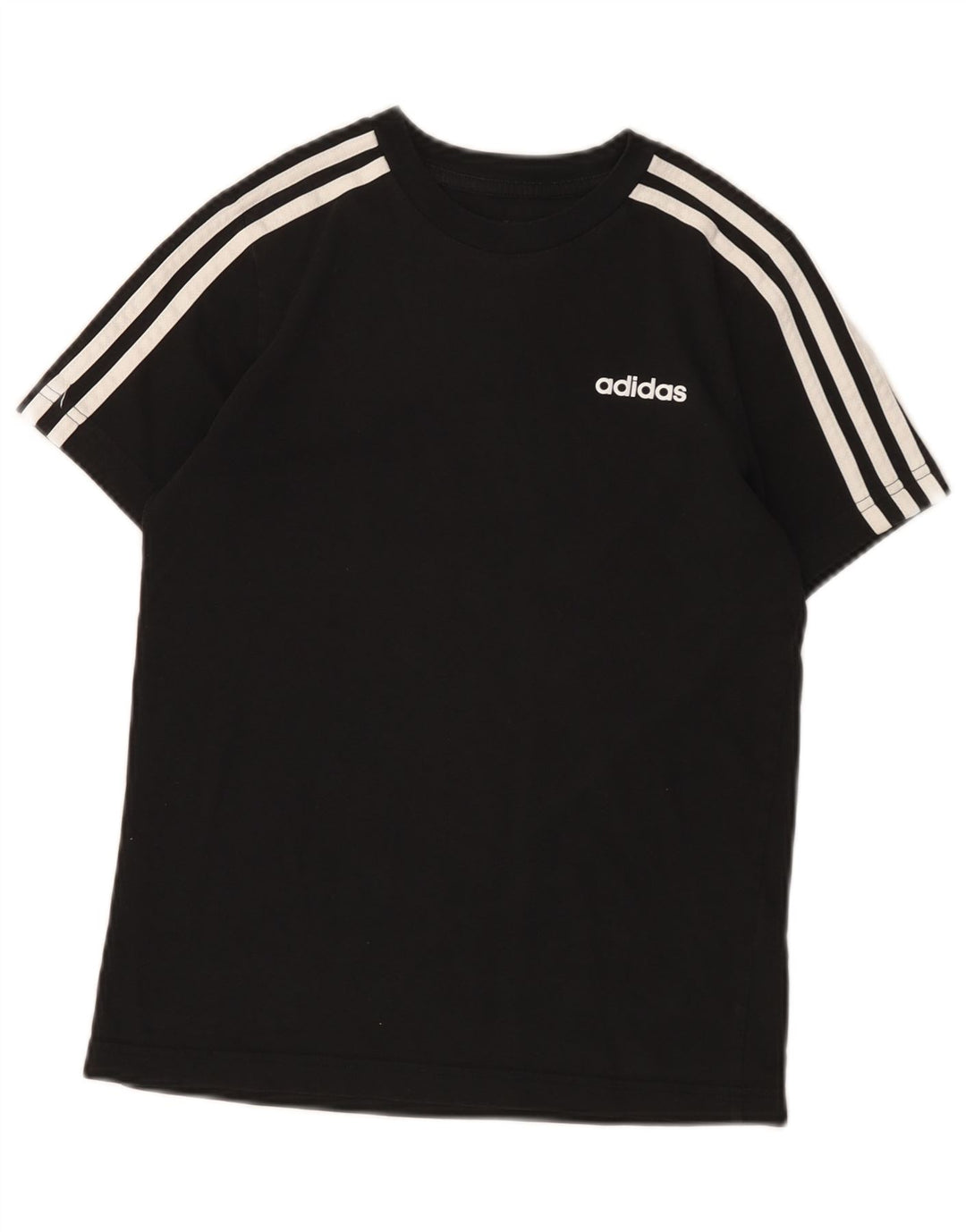 Adidas Boys T-Shirt Top 11-12 Years Black Cotton