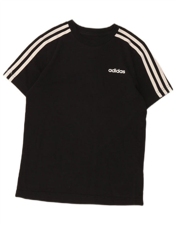 Adidas Boys T-Shirt Top 11-12 Years Black Cotton