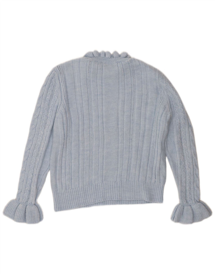 Vintage Womens Crew Neck Jumper Sweater UK 16 Large Blue