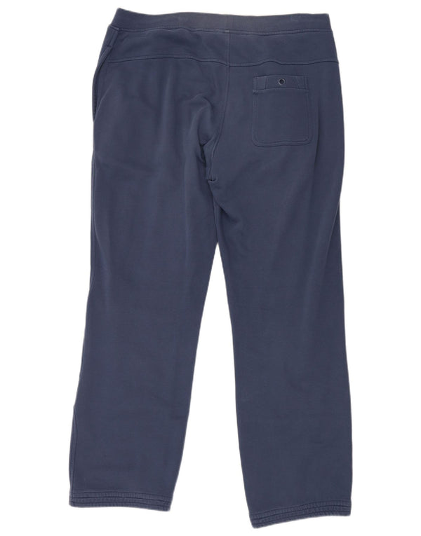 Adidas Mens Graphic Tracksuit Trousers Joggers Large Navy Blue Cotton