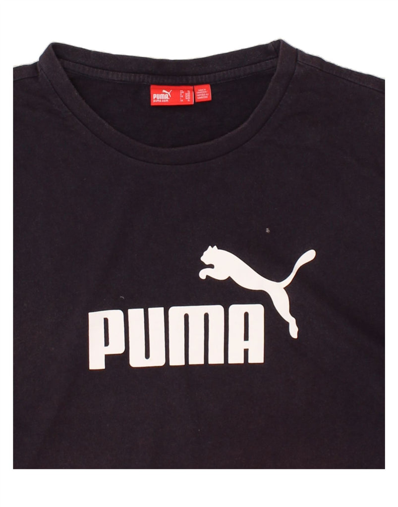 PUMA Mens Graphic T-Shirt Top XL Navy Blue | Vintage Puma | Thrift | Second-Hand Puma | Used Clothing | Messina Hembry 