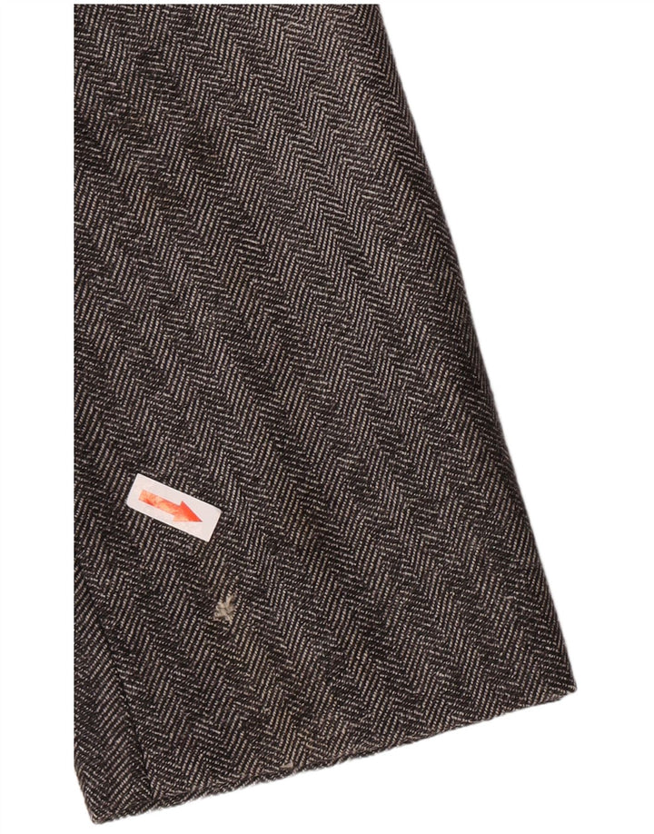 Armani Collezioni Mens 3 Button Blazer Jacket IT 52 XL Grey Herringbone