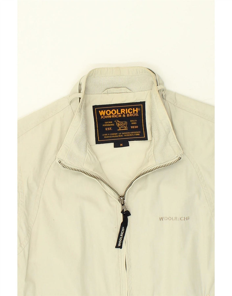 WOOLRICH Womens Bomber Jacket UK 14 Medium Beige Cotton Vintage Woolrich and Second-Hand Woolrich from Messina Hembry 