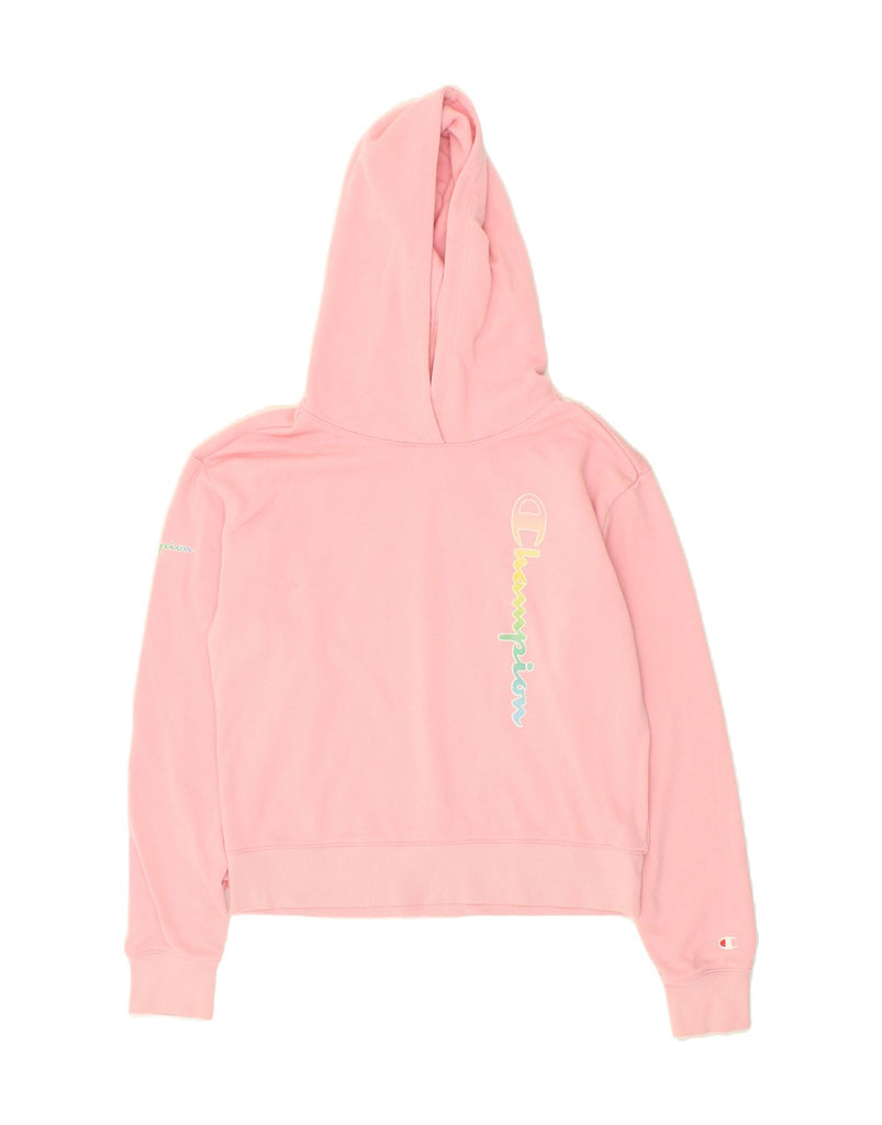 CHAMPION Girls Graphic Hoodie Jumper 13-14 Years XL  Pink | Vintage Champion | Thrift | Second-Hand Champion | Used Clothing | Messina Hembry 