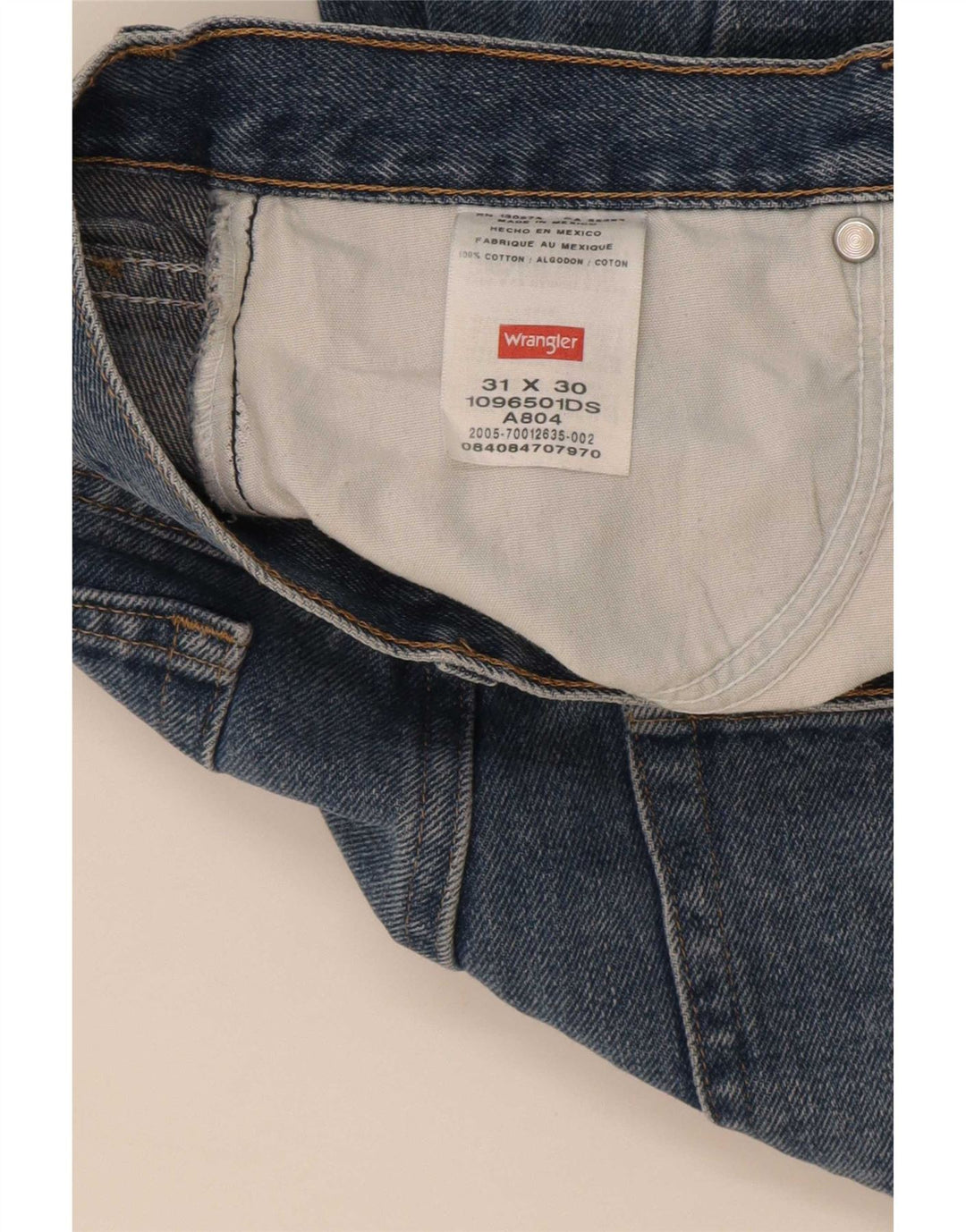 Wrangler Mens Straight Jeans W31 L27 Blue Cotton