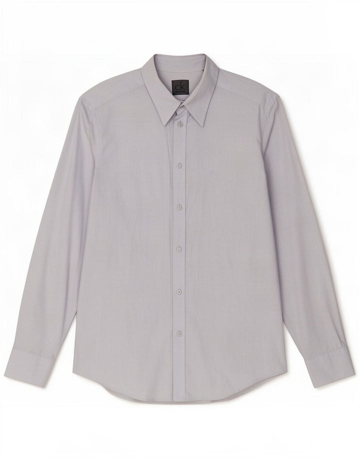 Calvin Klein Mens Slim Fit Shirt Large Grey