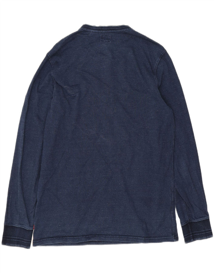 Levi's Mens Top Long Sleeve Large Navy Blue Cotton