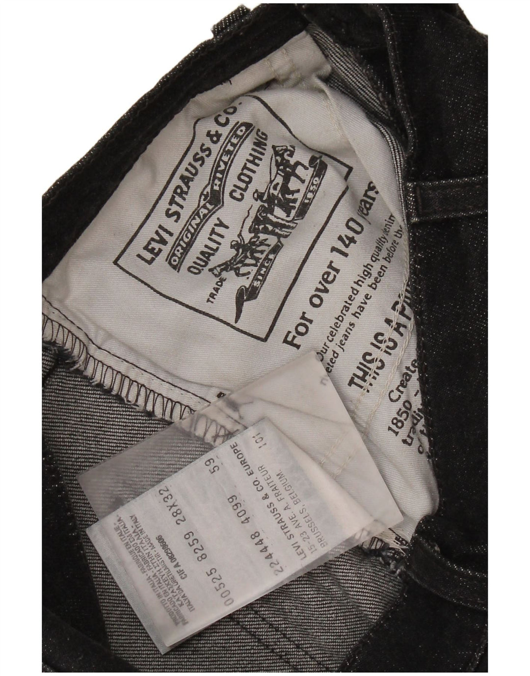 LEVI'S Womens 525 Denim Shorts W28 Medium Black Cotton