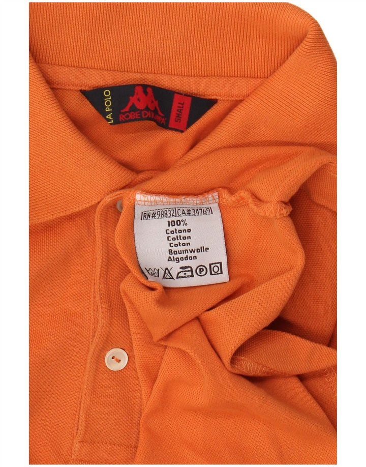Kappa Mens Polo Shirt Small Orange Cotton