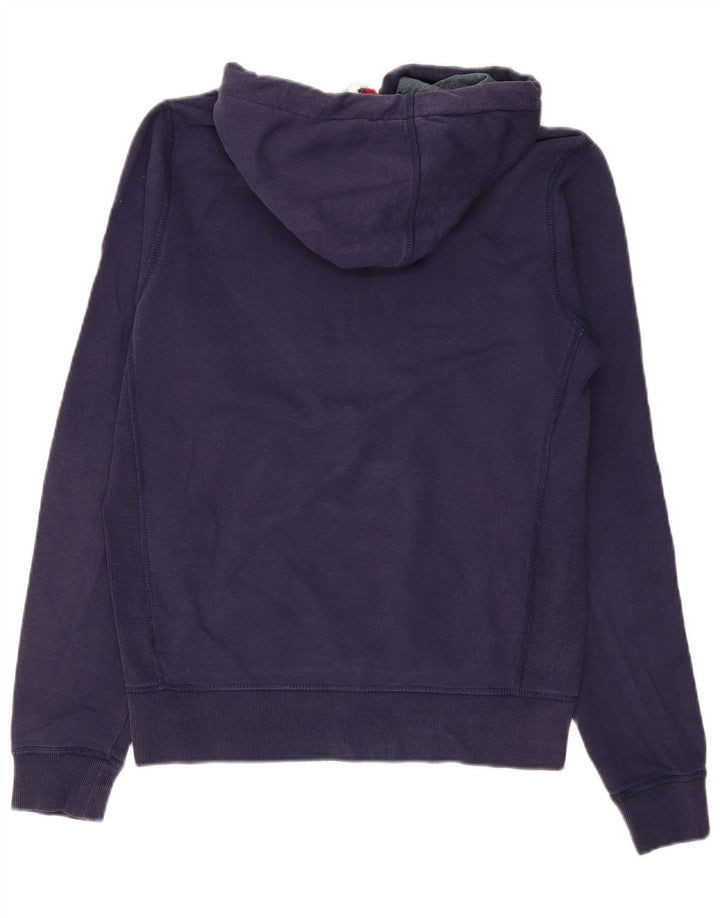 TOMMY HILFIGER Mens Graphic Hoodie Jumper Small Navy Blue Cotton