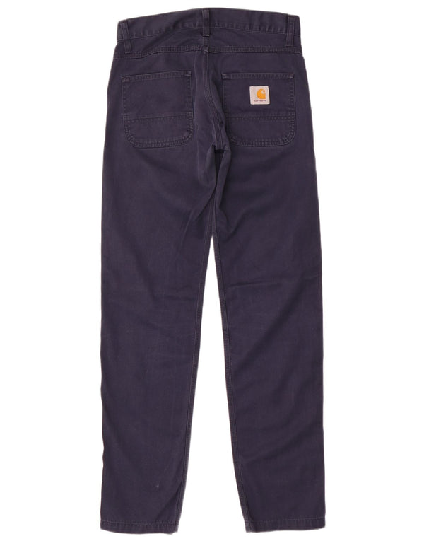 Carhartt Mens Straight Casual Trousers W28 L32 Navy Blue Cotton