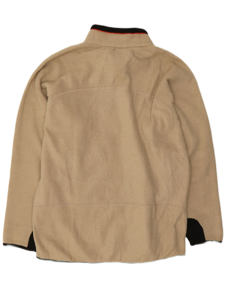 Fila Mens Fleece Jacket UK 44 2XL Beige Colourblock Polyester