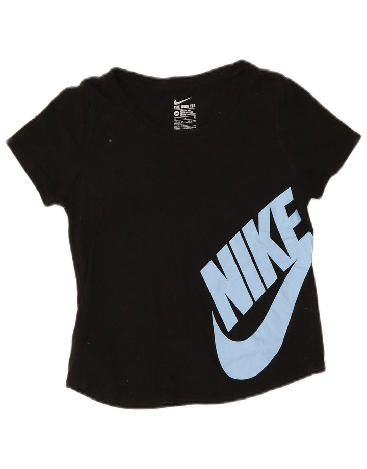 Nike Boys Athletic Cut Graphic T-Shirt Top 10-11 Years Black Polyester
