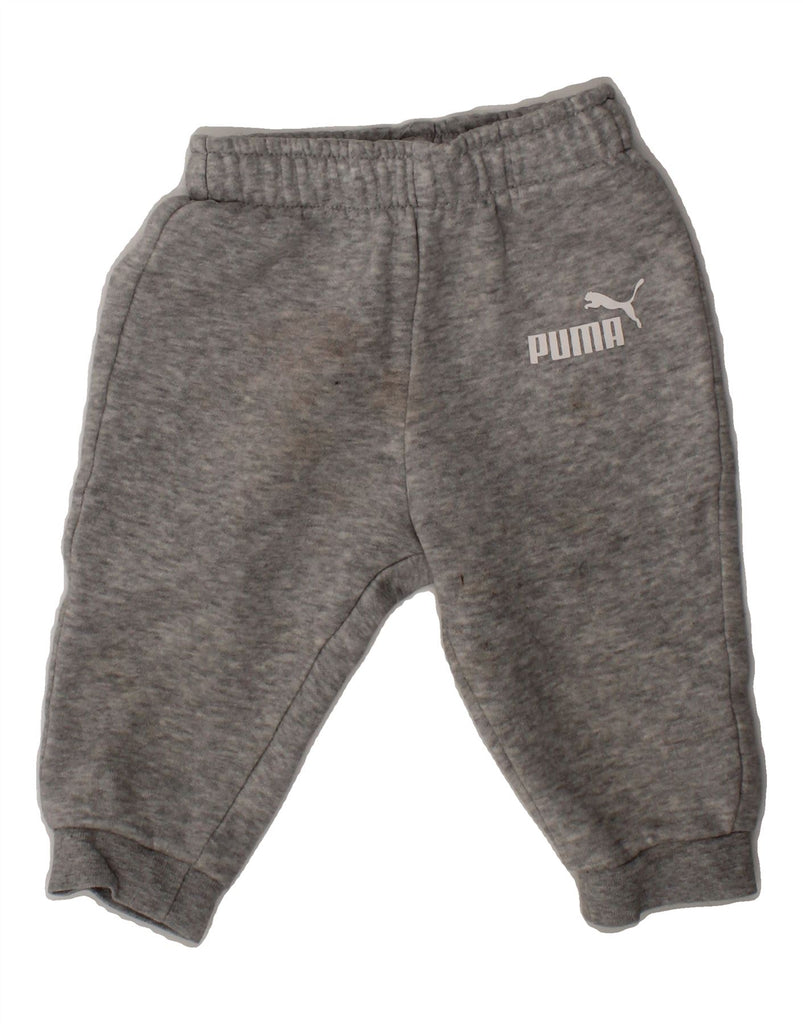 PUMA Baby Boys Joggers Tracksuit Trousers 6-9 Months Grey Cotton Vintage Puma and Second-Hand Puma from Messina Hembry 