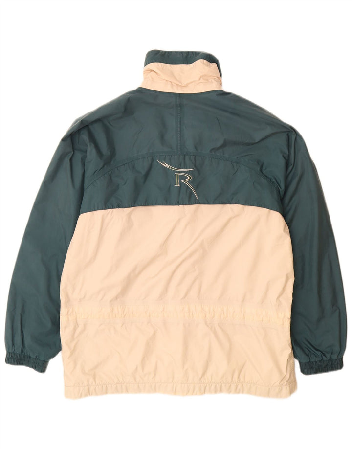 Chervo Mens Graphic Windbreaker Jacket UK 36 Small Green Colourblock