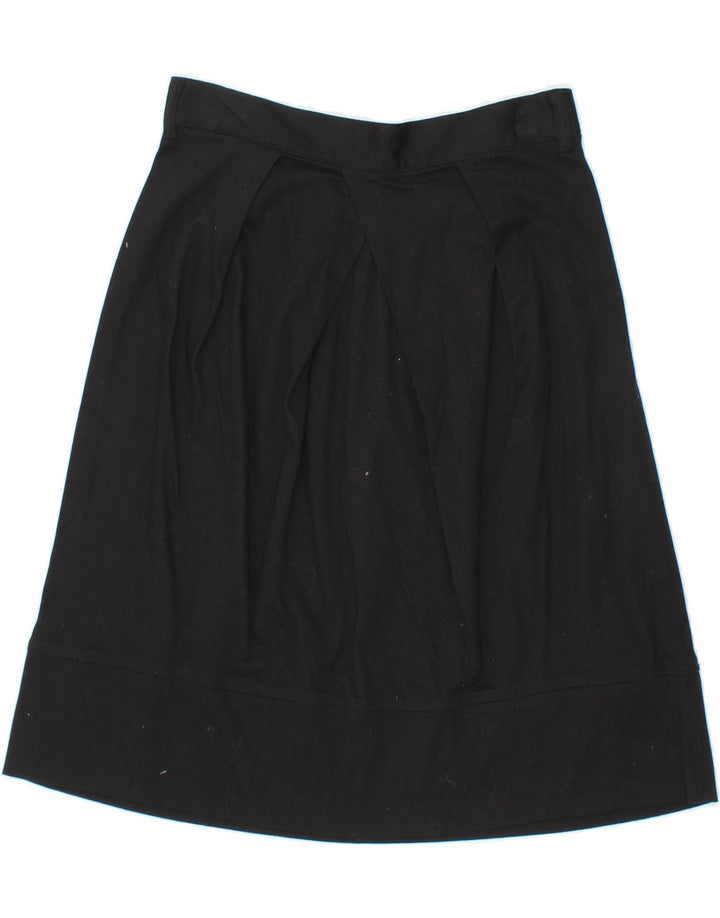 BENETTON Womens A-Line Skirt IT 46 Large W34  Black Cotton Vintage Benetton and Second-Hand Benetton from Messina Hembry 