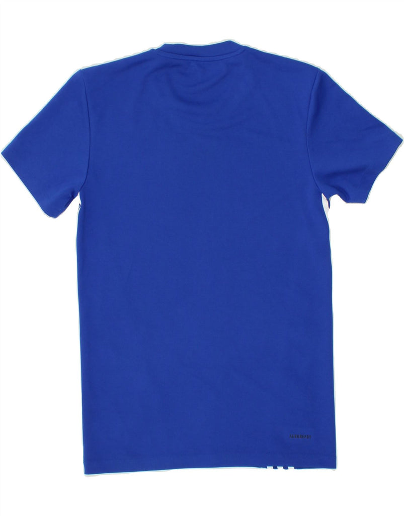 ADIDAS Mens Aeroready T-Shirt Top Small Blue Polyester Vintage Adidas and Second-Hand Adidas from Messina Hembry 