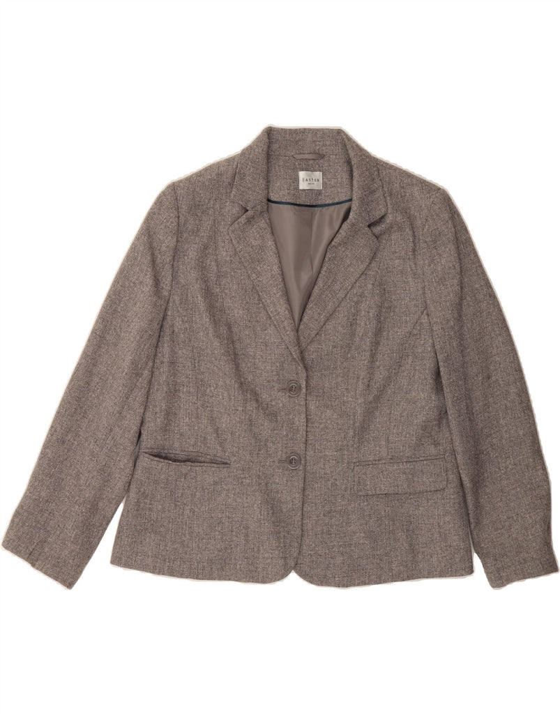 EASTEX Womens 2 Button Blazer Jacket UK 16 Large Grey Polyester Vintage Eastex and Second-Hand Eastex from Messina Hembry 